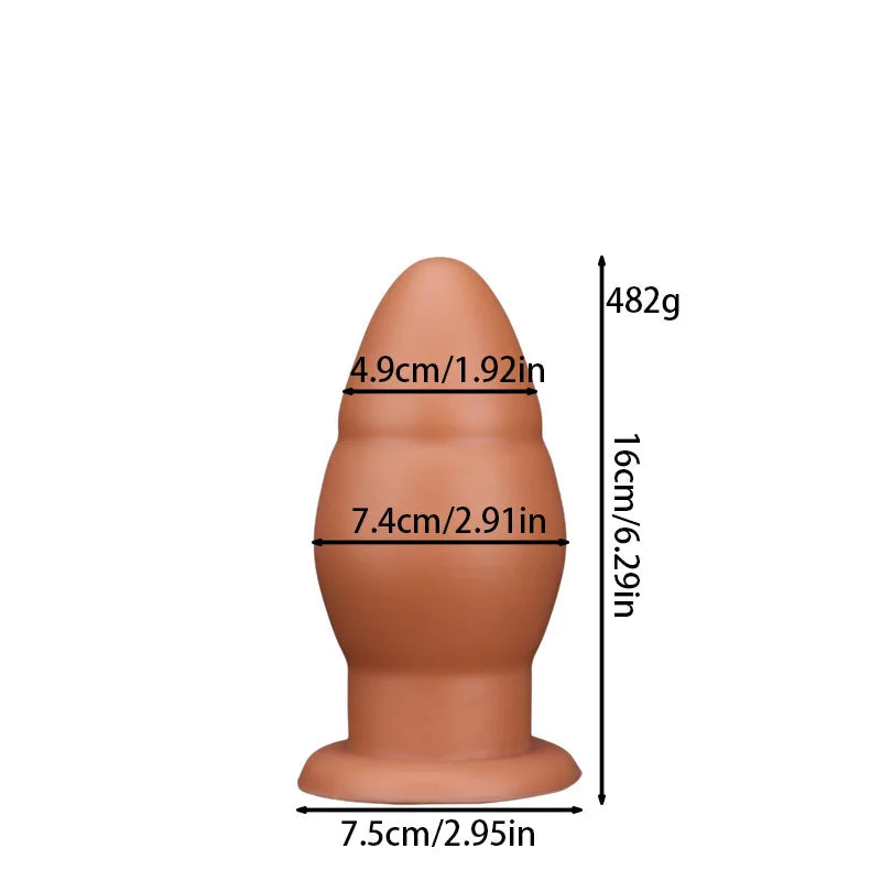 Thick Beaded Anal Plug – Double Penetration Masturbator