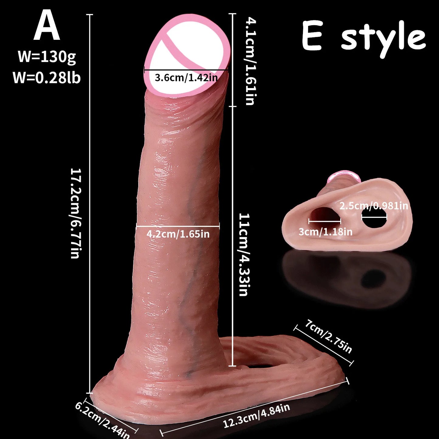 Soft Silicone Penis Sleeve – Reusable Realistic Extender Cock Enhancer