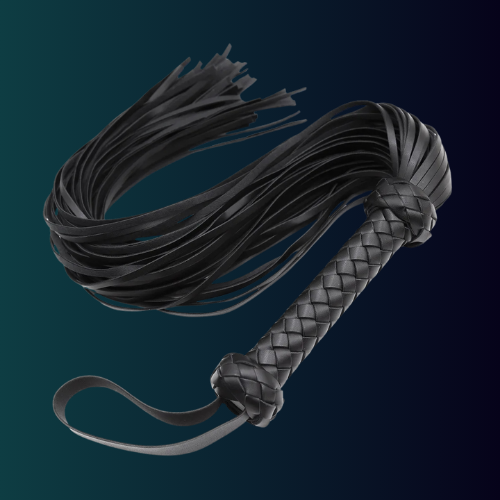 PU Leather Flogger Paddle – Spanking Whip with Ergonomic Handle for Couples