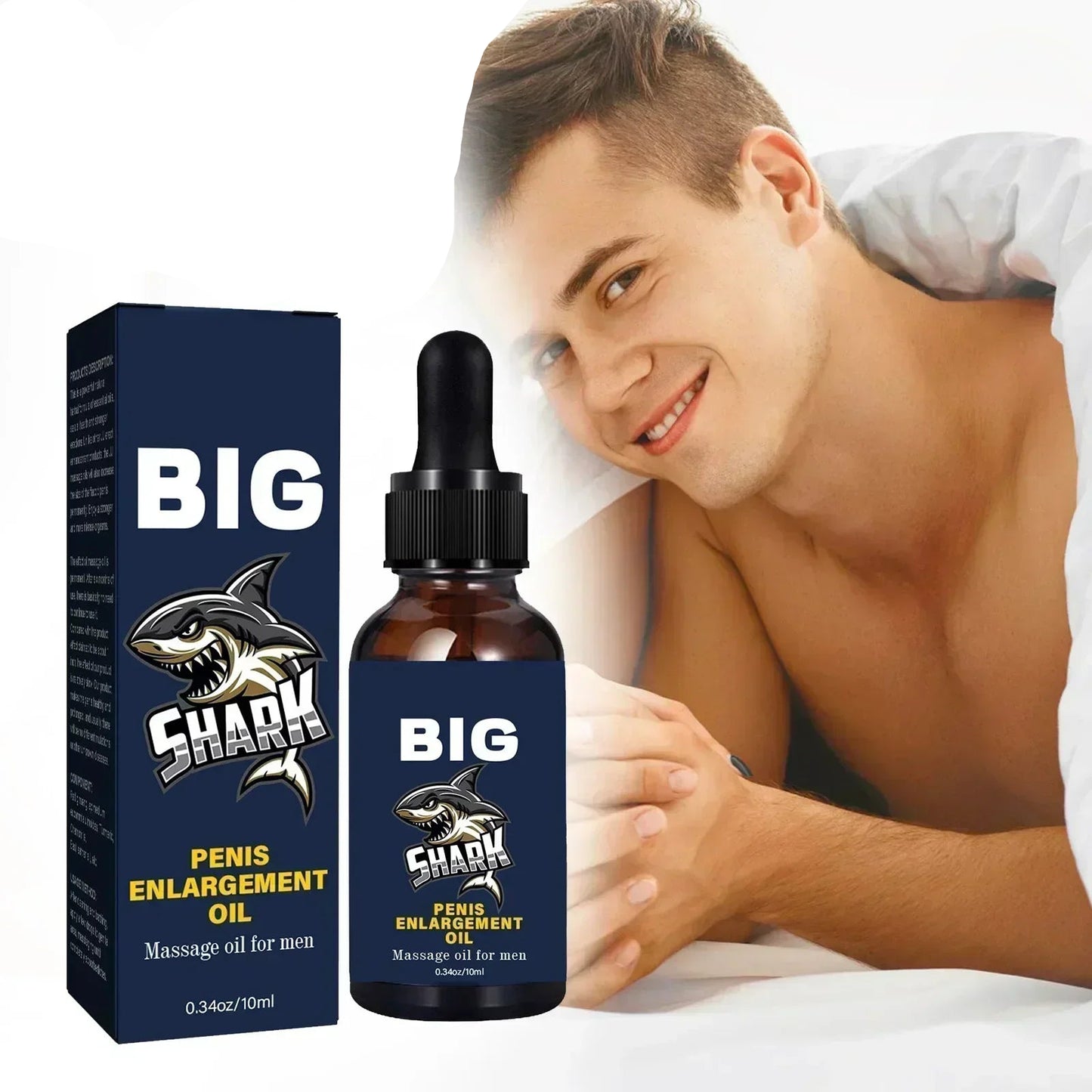 Men’s XXL Enlargement & Thickening Massage Oil – Erection & Growth Support (18+)