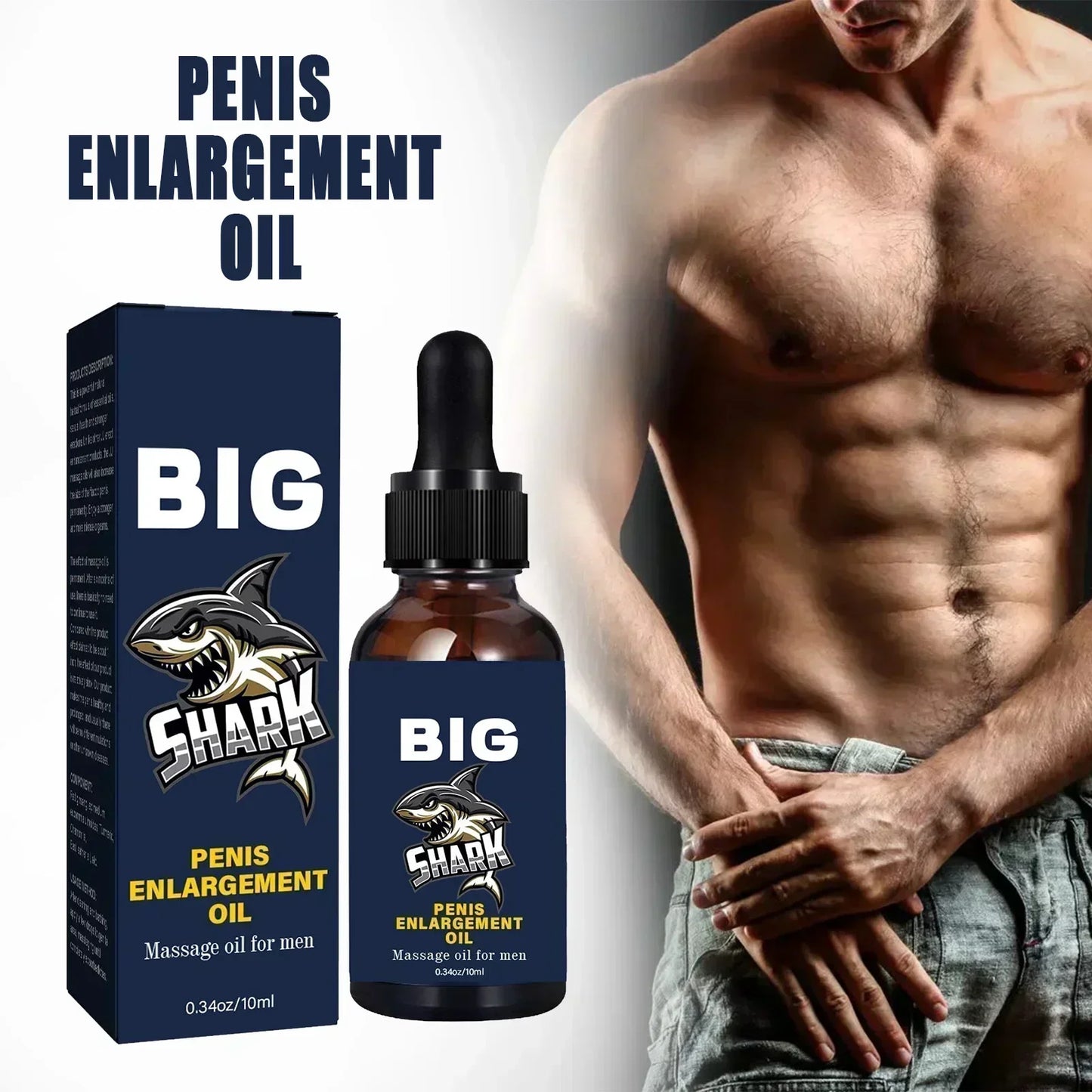 Men’s XXL Enlargement & Thickening Massage Oil – Erection & Growth Support (18+)