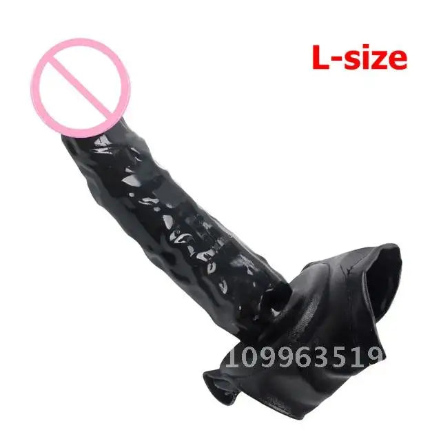 Realistic Strap-On Dildo with Penis Sleeve Extender – Adjustable Harness for Couples