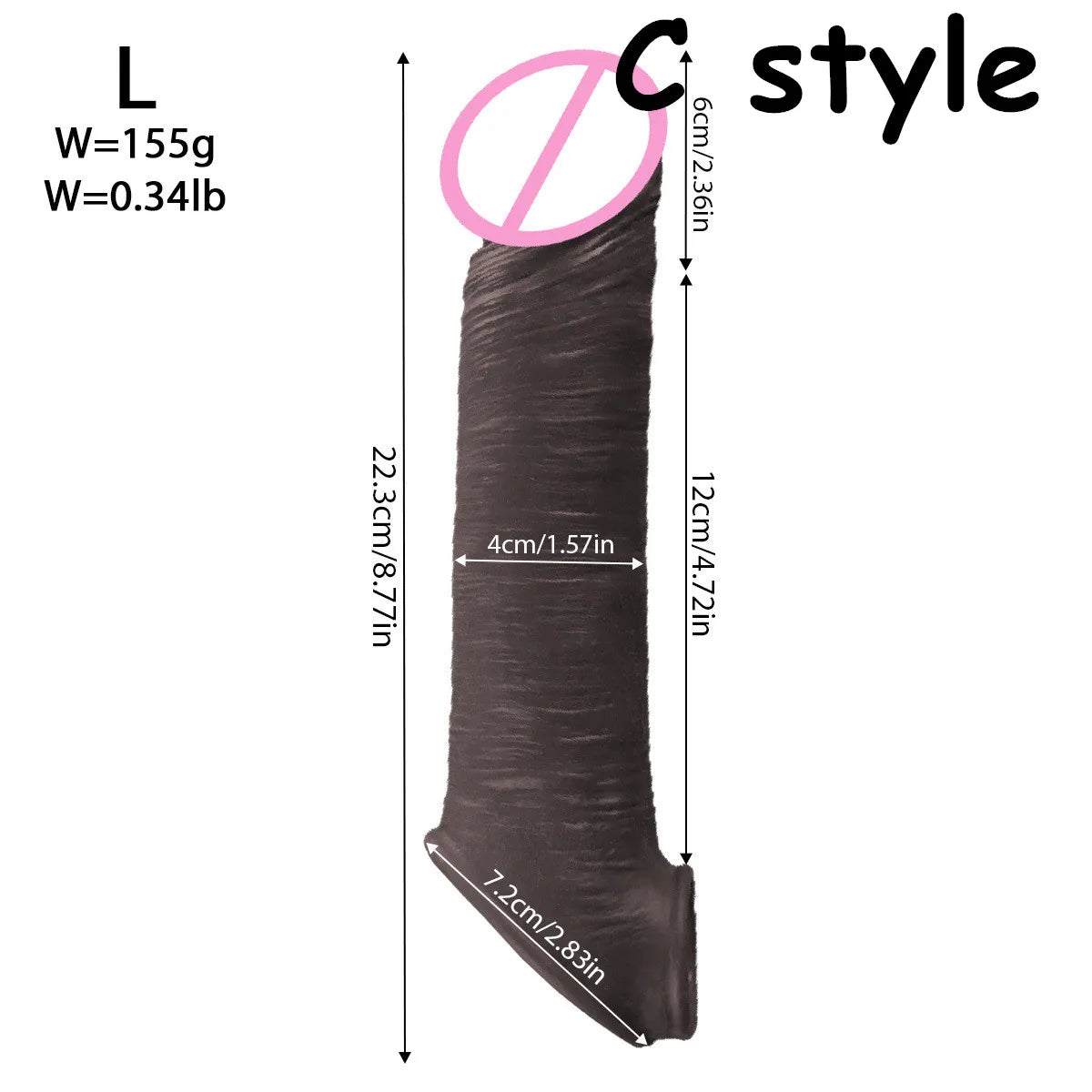 Soft Silicone Penis Sleeve – Reusable Realistic Extender Cock Enhancer