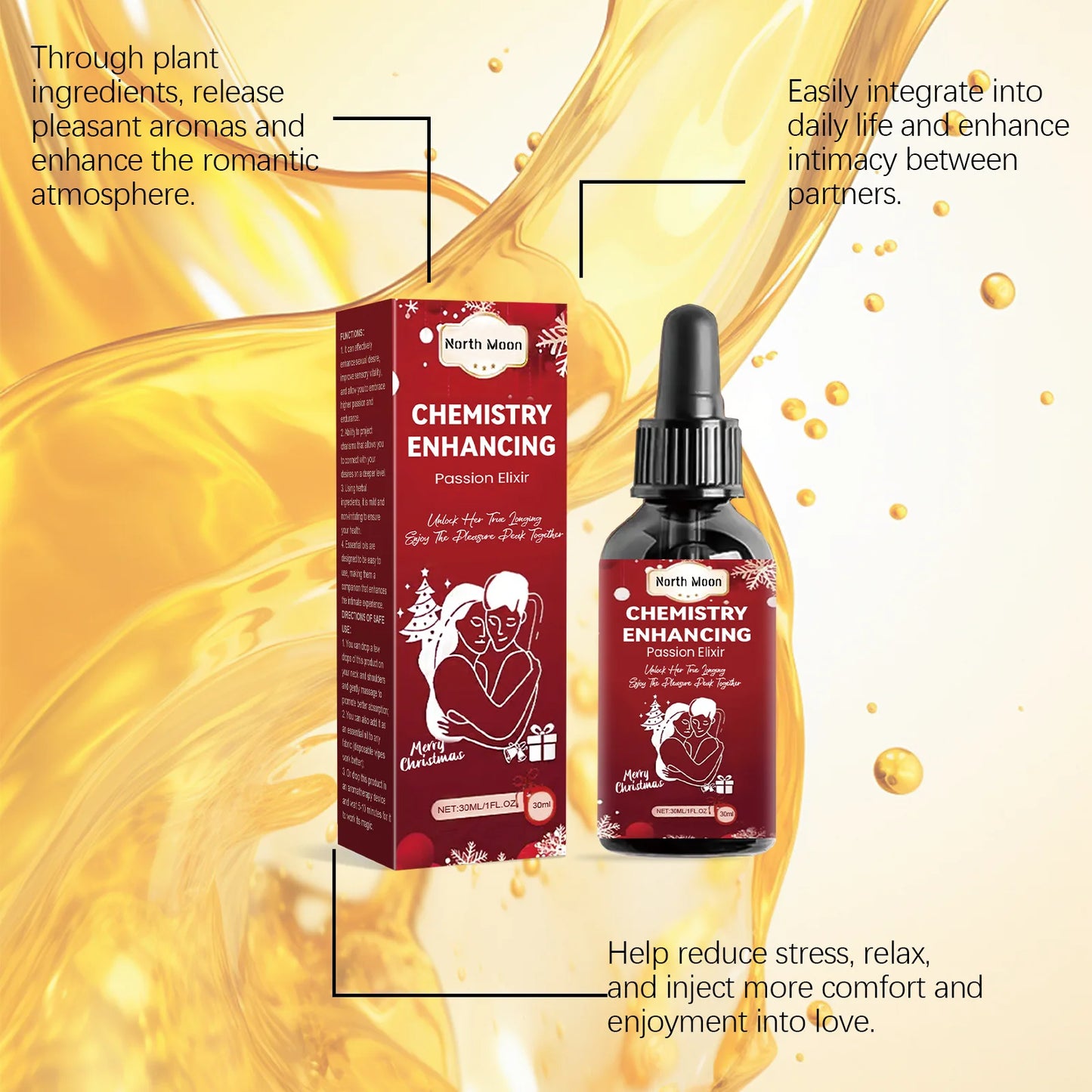 Men’s Pheromone Essential Oil – Long-Lasting Sexy Body & Massage Perfume, 30ml