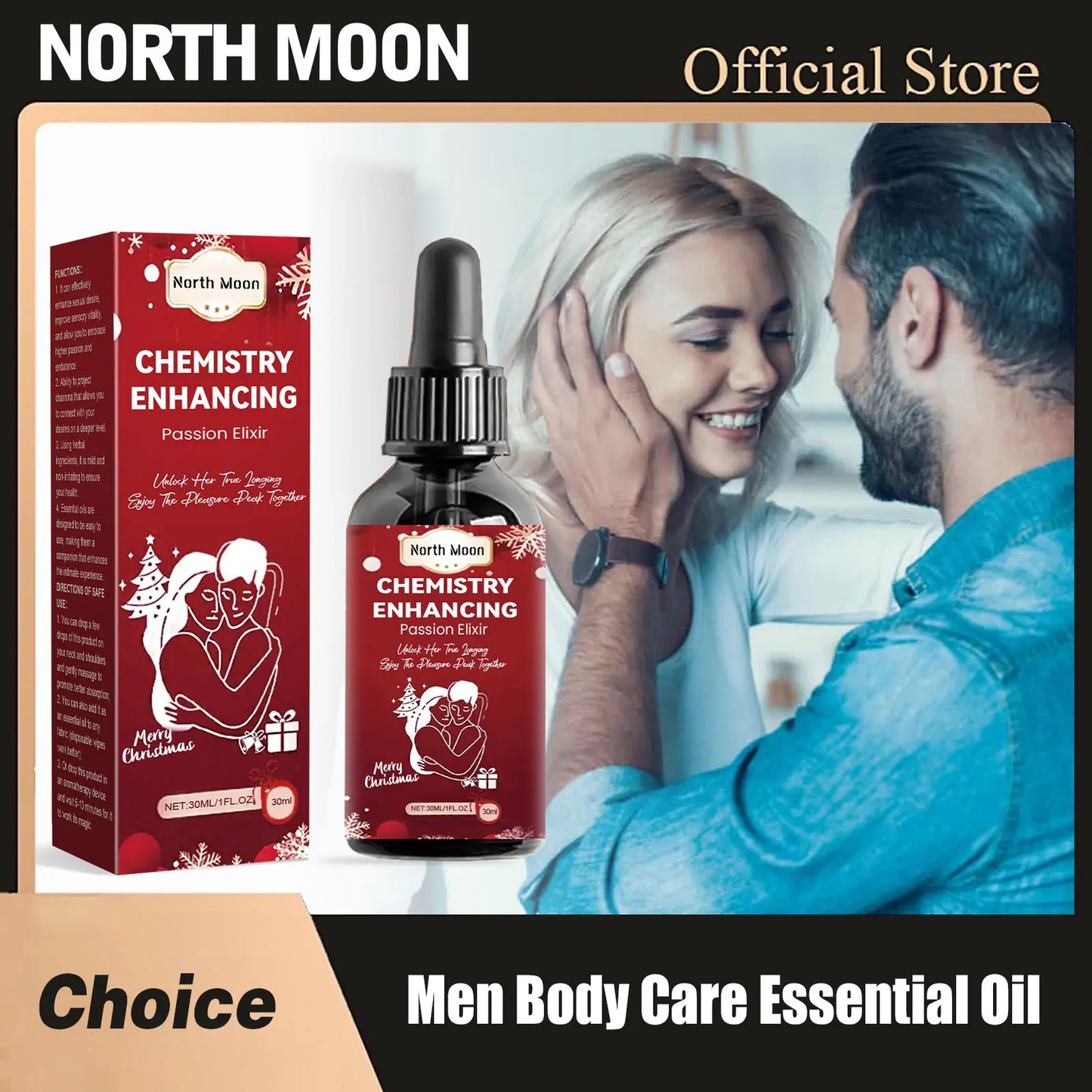 Men’s Pheromone Essential Oil – Long-Lasting Sexy Body & Massage Perfume, 30ml