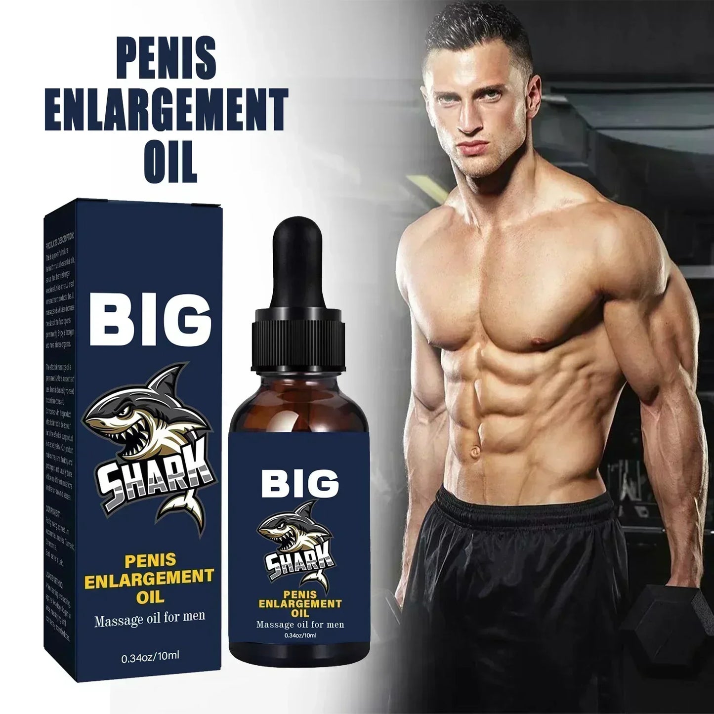 Men’s XXL Enlargement & Thickening Massage Oil – Erection & Growth Support (18+)