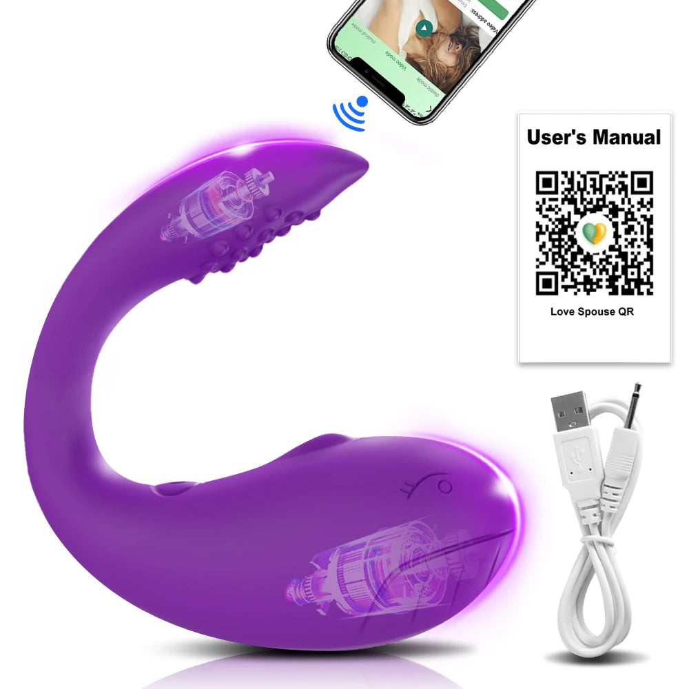 App-Controlled Wearable Vibrator Egg – Clitoral &amp; G-Spot Stimulator for Women