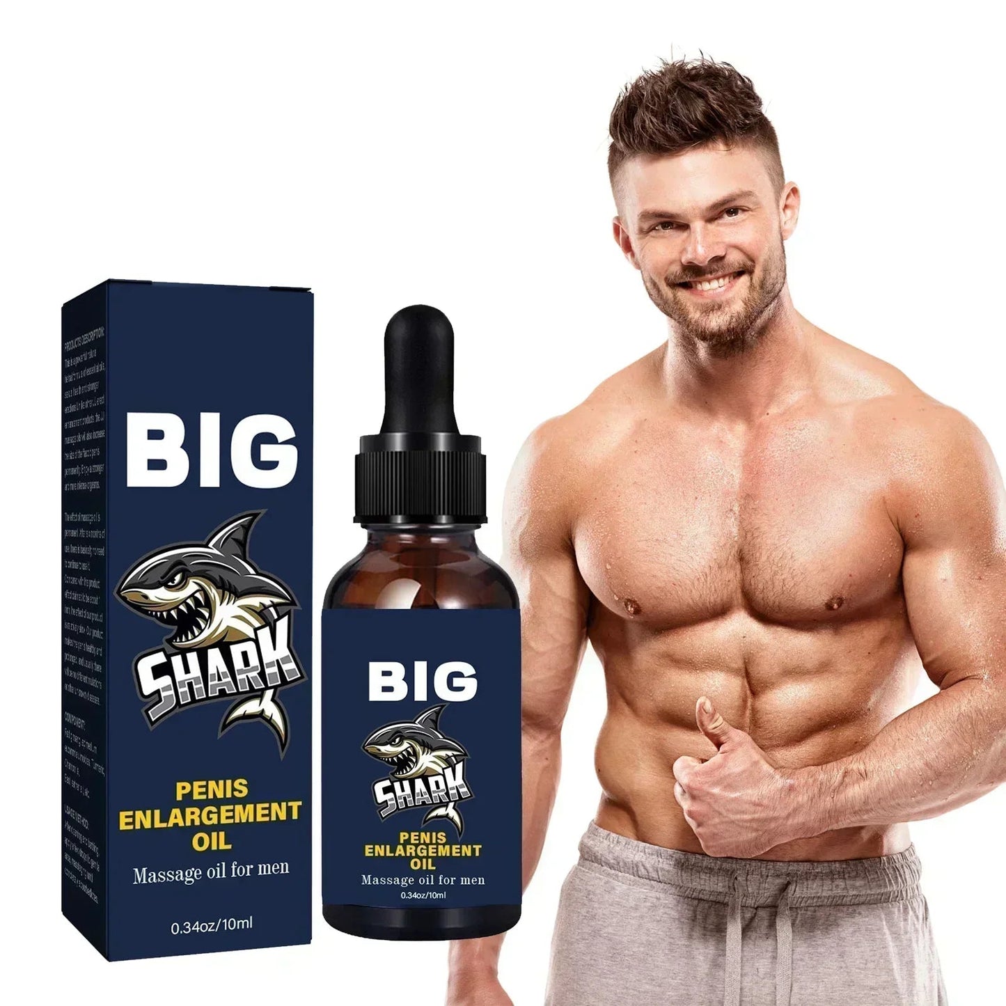 Men’s XXL Enlargement & Thickening Massage Oil – Erection & Growth Support (18+)