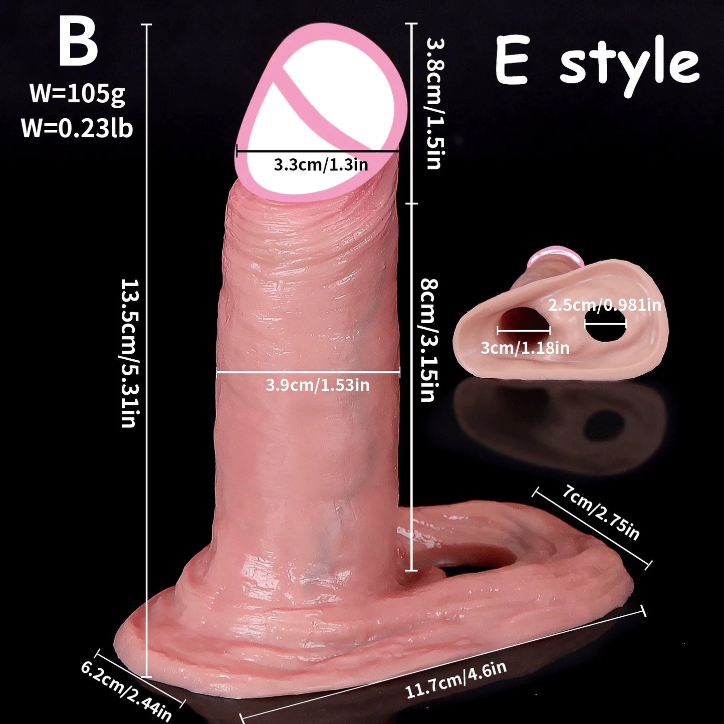 Soft Silicone Penis Sleeve – Reusable Realistic Extender Cock Enhancer