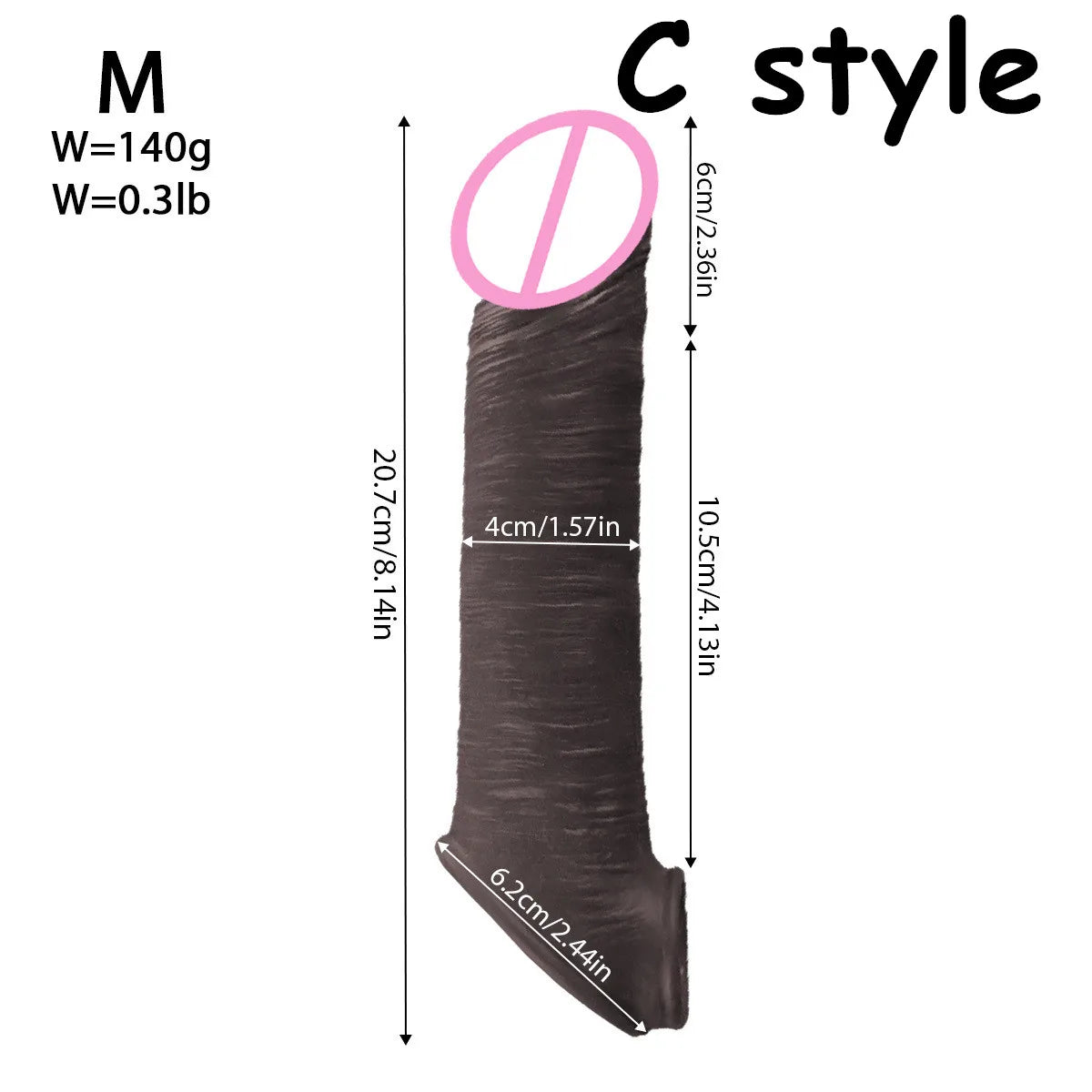 Soft Silicone Penis Sleeve – Reusable Realistic Extender Cock Enhancer