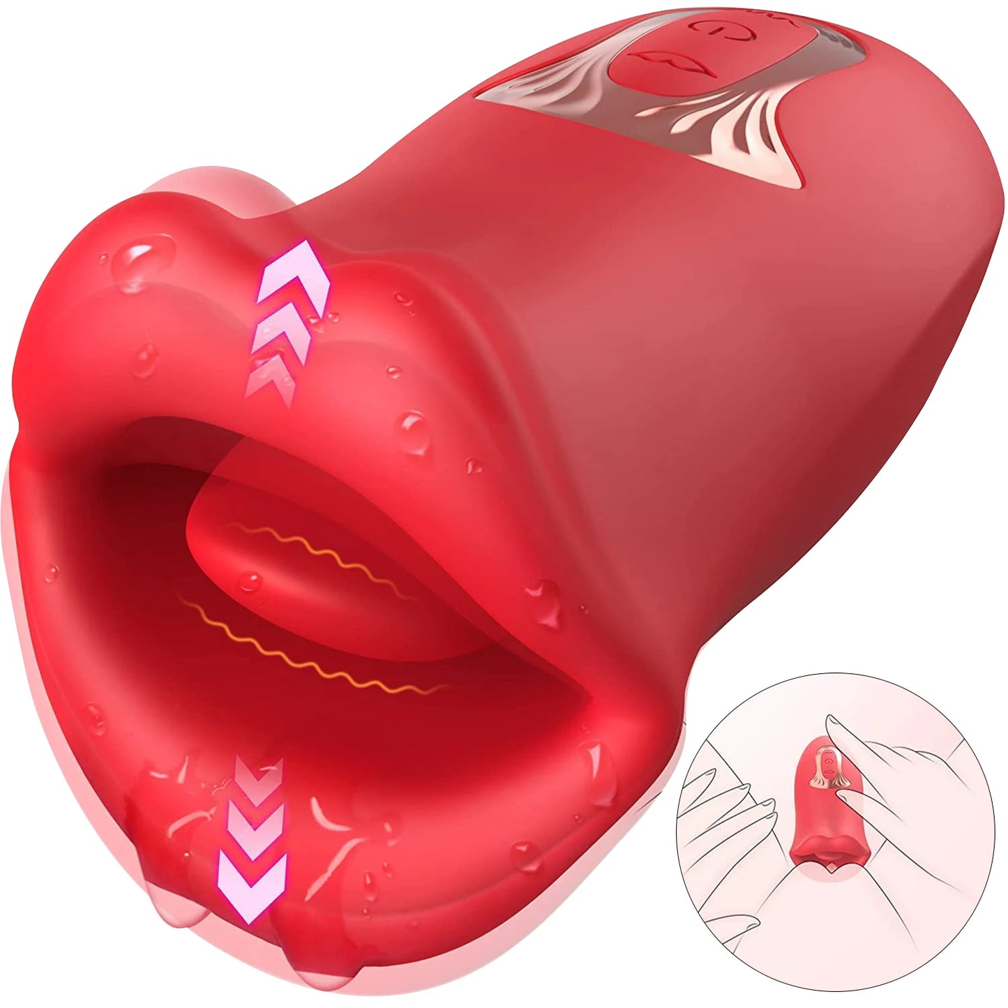 Realistic Tongue-Licking &amp; Sucking Vibrator – Rose Clitoral