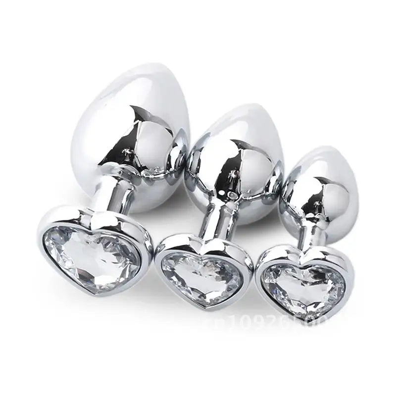 3-Piece Heart-Shaped Anal Plug Set – Prostate Massager  Butt Stimulator for Adults