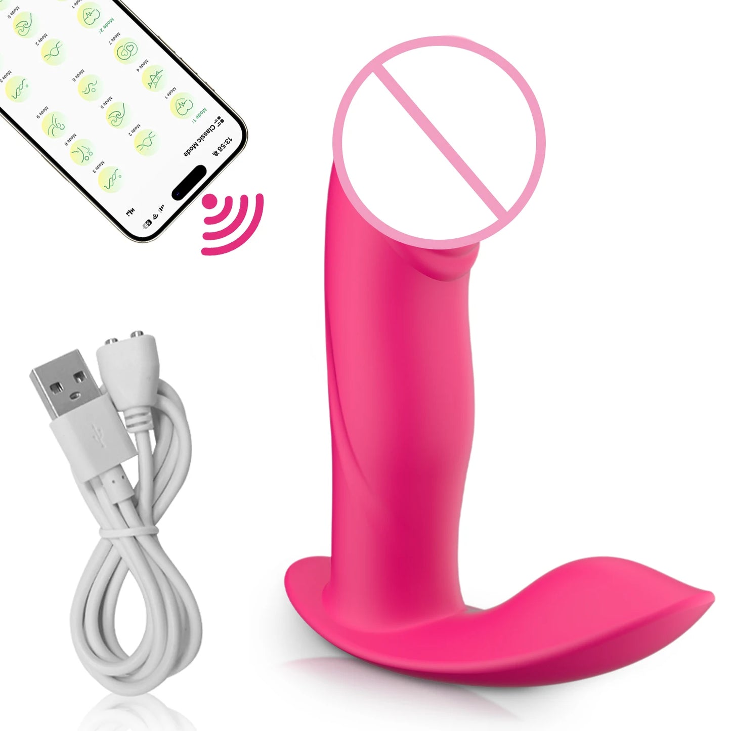 App-Controlled Wearable Dildo Vibrator – Clitoral &amp; G-Spot Stimulator with Anal Plug