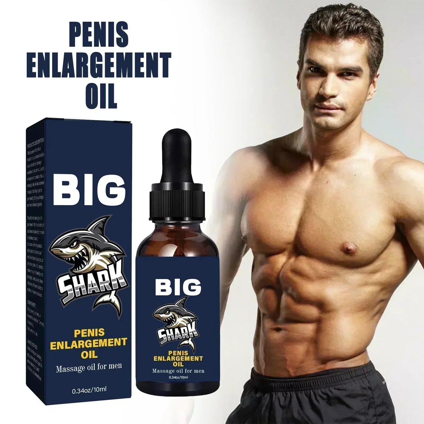 Men’s XXL Enlargement & Thickening Massage Oil – Erection & Growth Support (18+)