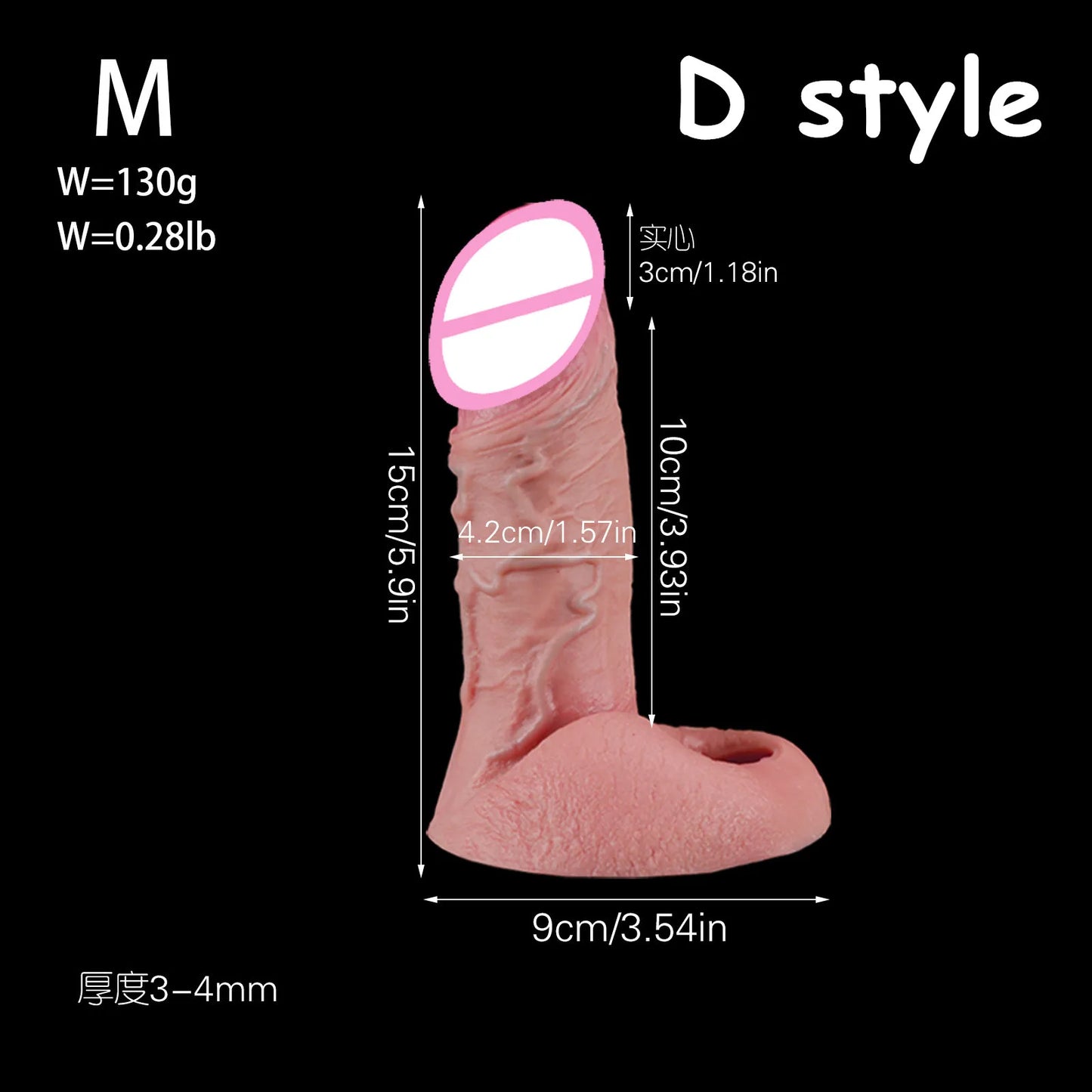 Soft Silicone Penis Sleeve – Reusable Realistic Extender Cock Enhancer