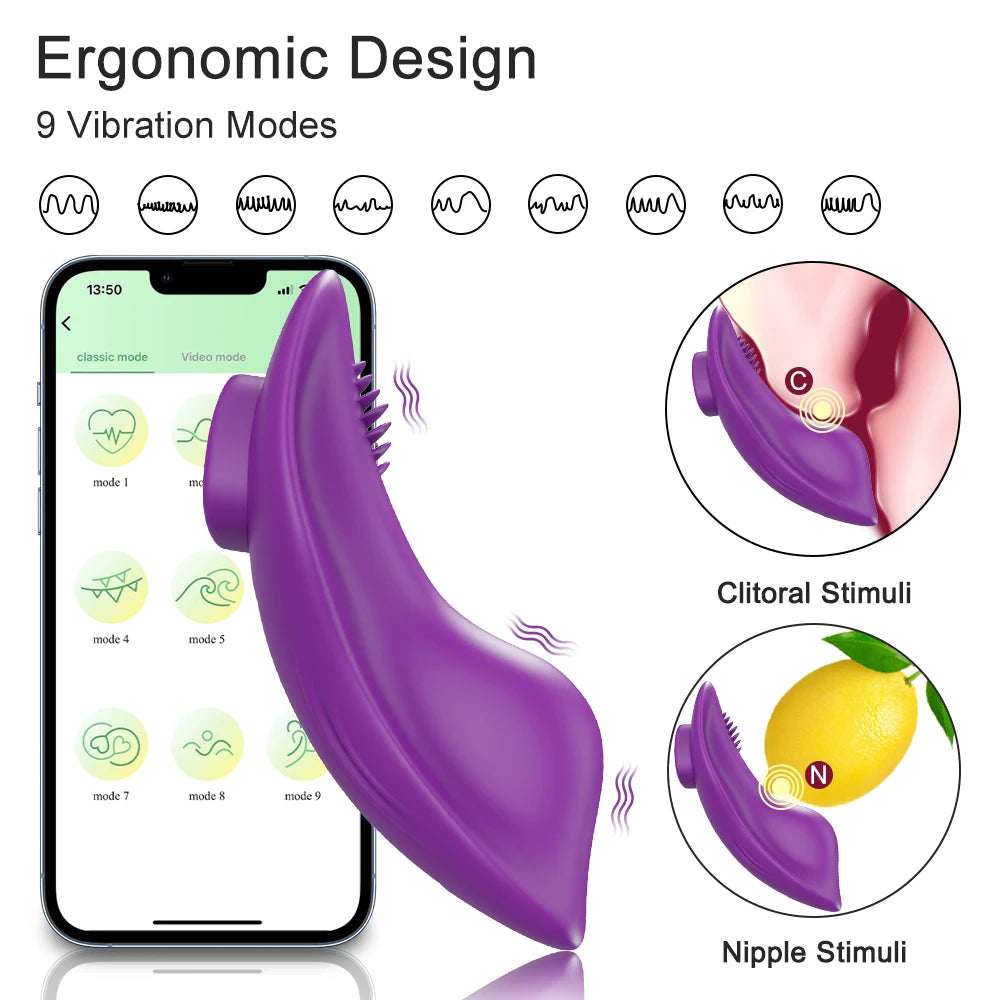App-Controlled Wearable Clitoral Vibrator – Magnetic Panty Stimulator for Women