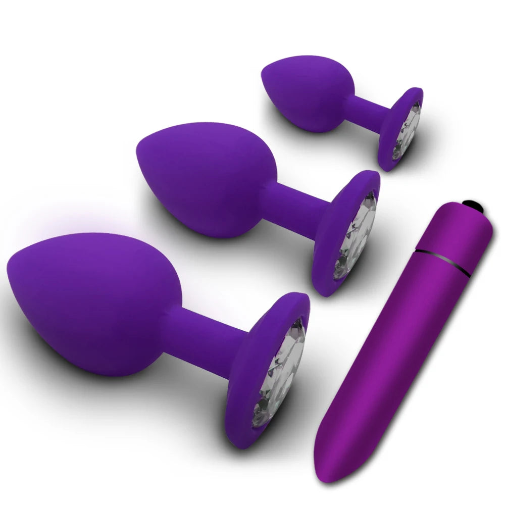 10-Speed Mini Bullet Vibrator &amp; Anal Plug Set – Clitoral, G-Spot