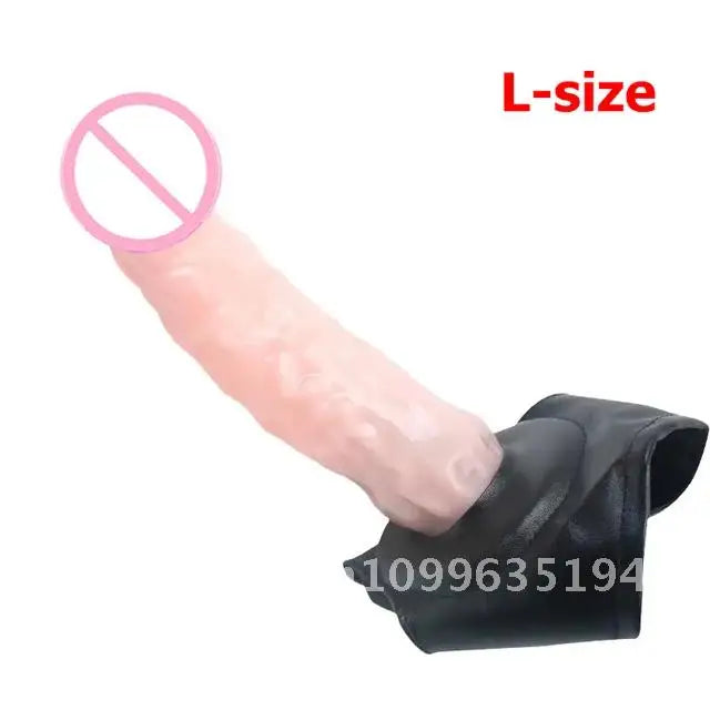 Realistic Strap-On Dildo with Penis Sleeve Extender – Adjustable Harness for Couples