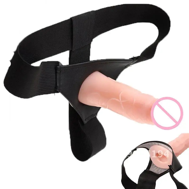 Realistic Strap-On Dildo with Penis Sleeve Extender – Adjustable Harness for Couples