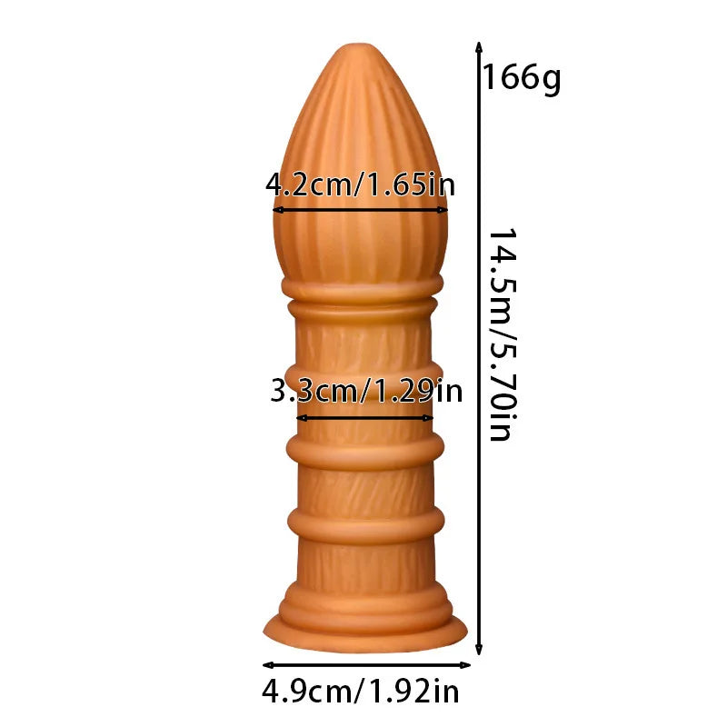 Thick Beaded Anal Plug – Double Penetration Masturbator