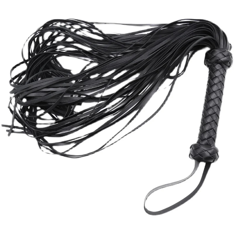 PU Leather Flogger Paddle – Spanking Whip with Ergonomic Handle for Couples