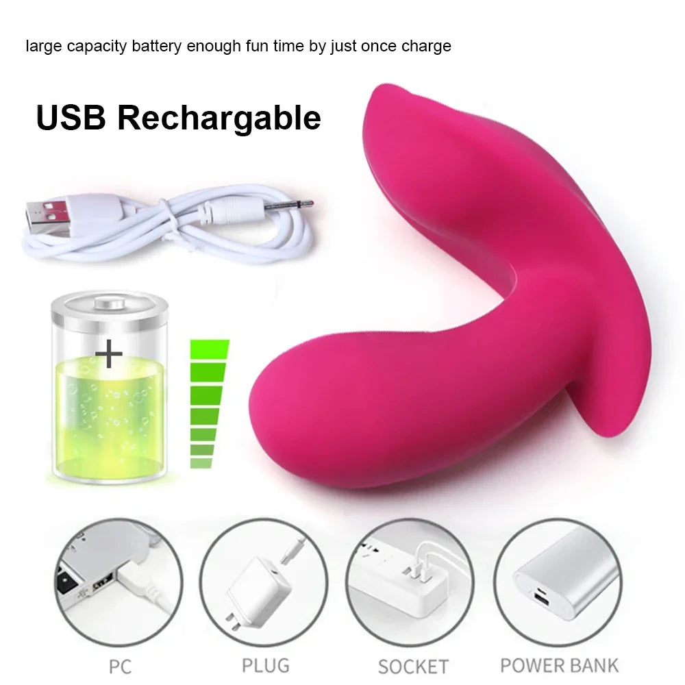 Wearable Remote-Control Vibrator – Butterfly Panty Vibe G-Spot Clitoral Stimulator