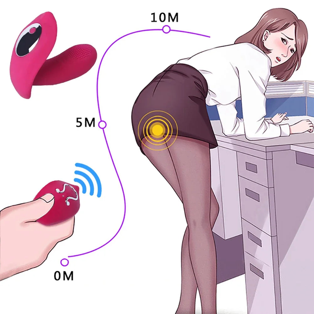 Wearable Remote-Control Vibrator – Butterfly Panty Vibe G-Spot Clitoral Stimulator