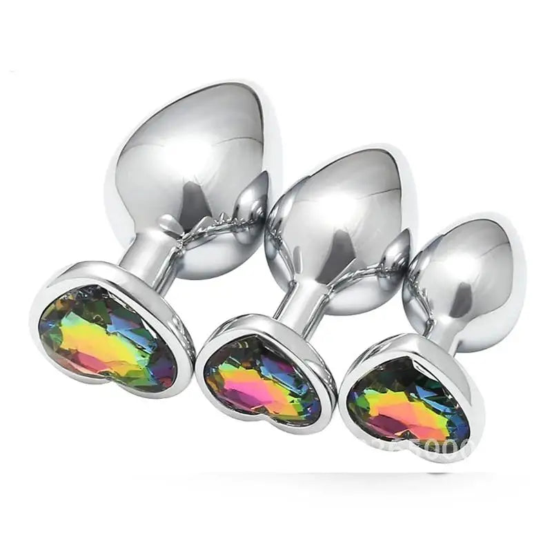 3-Piece Heart-Shaped Anal Plug Set – Prostate Massager  Butt Stimulator for Adults