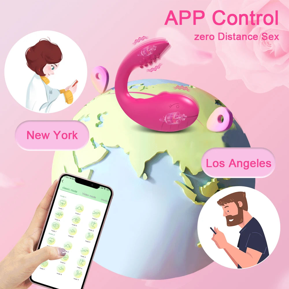 App-Controlled Wearable Vibrator Egg – Clitoral &amp; G-Spot Stimulator for Women