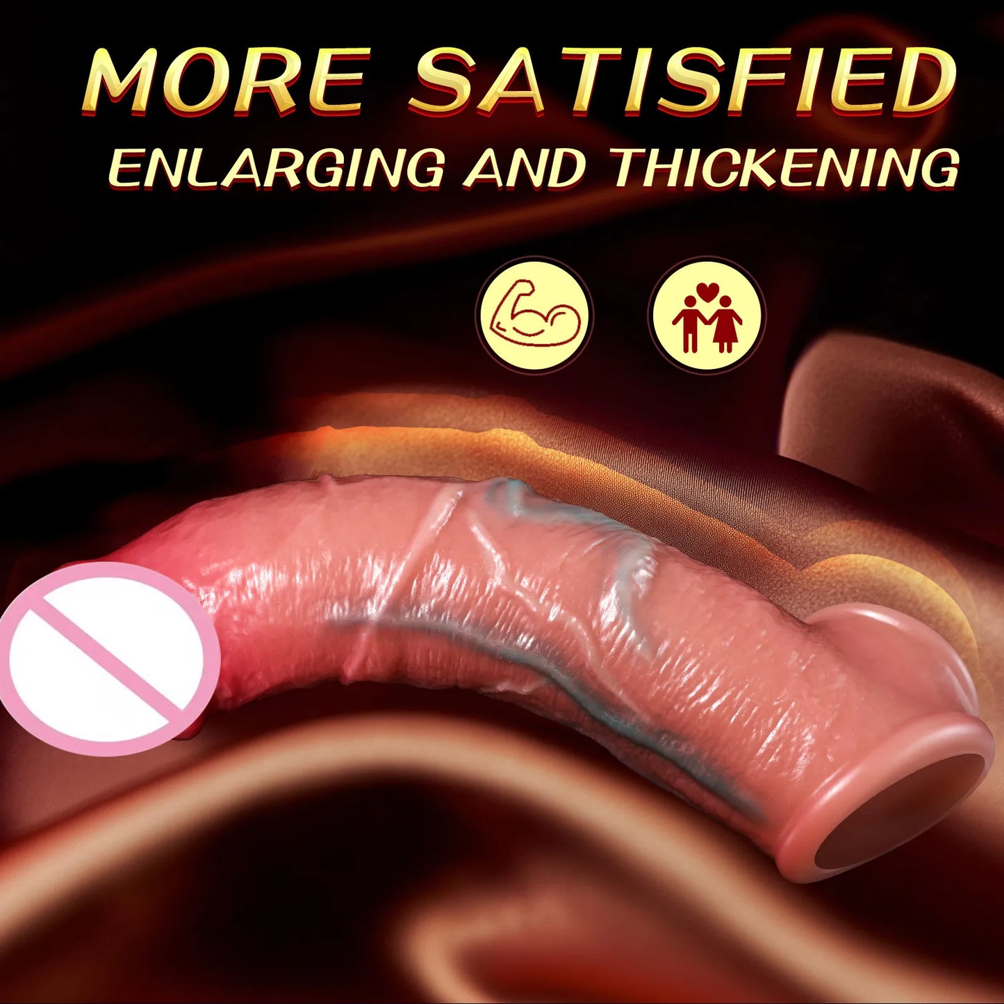 Soft Silicone Penis Sleeve – Reusable Realistic Extender Cock Enhancer