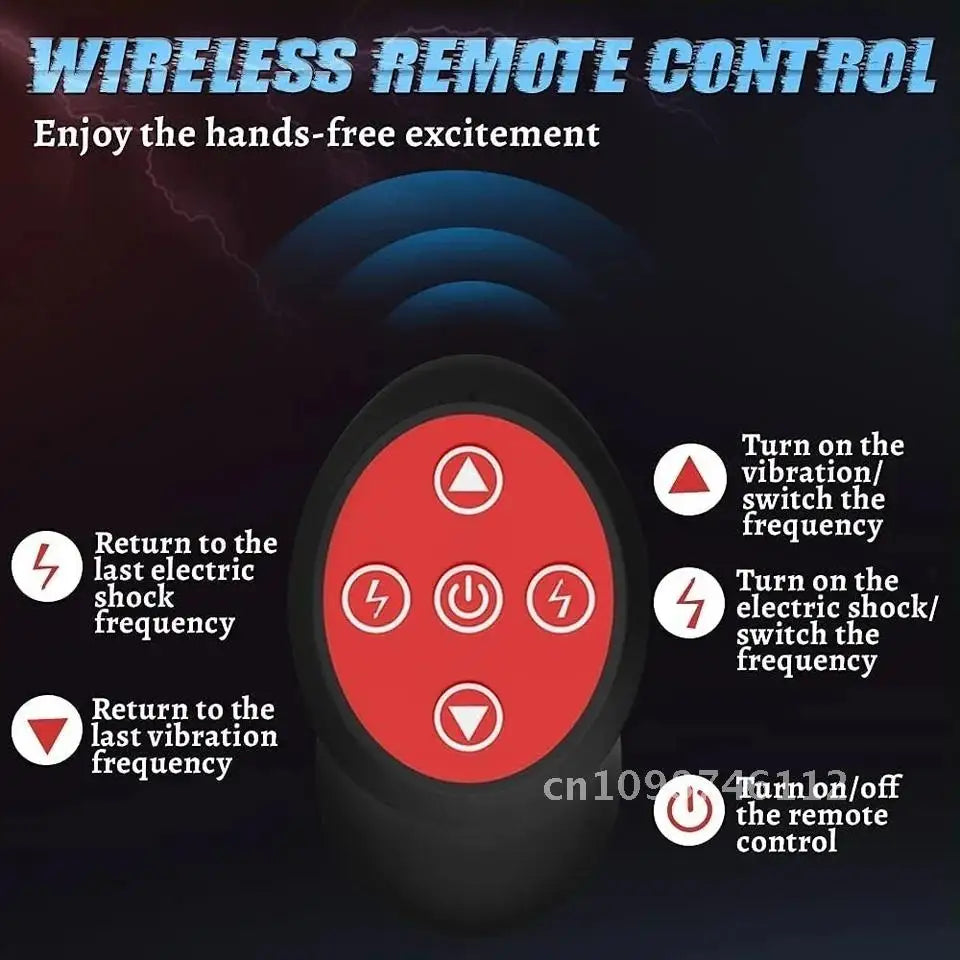 Electric Shock Anal Vibrator – Wireless Remote-Control Prostate &amp; G-Spot Massager